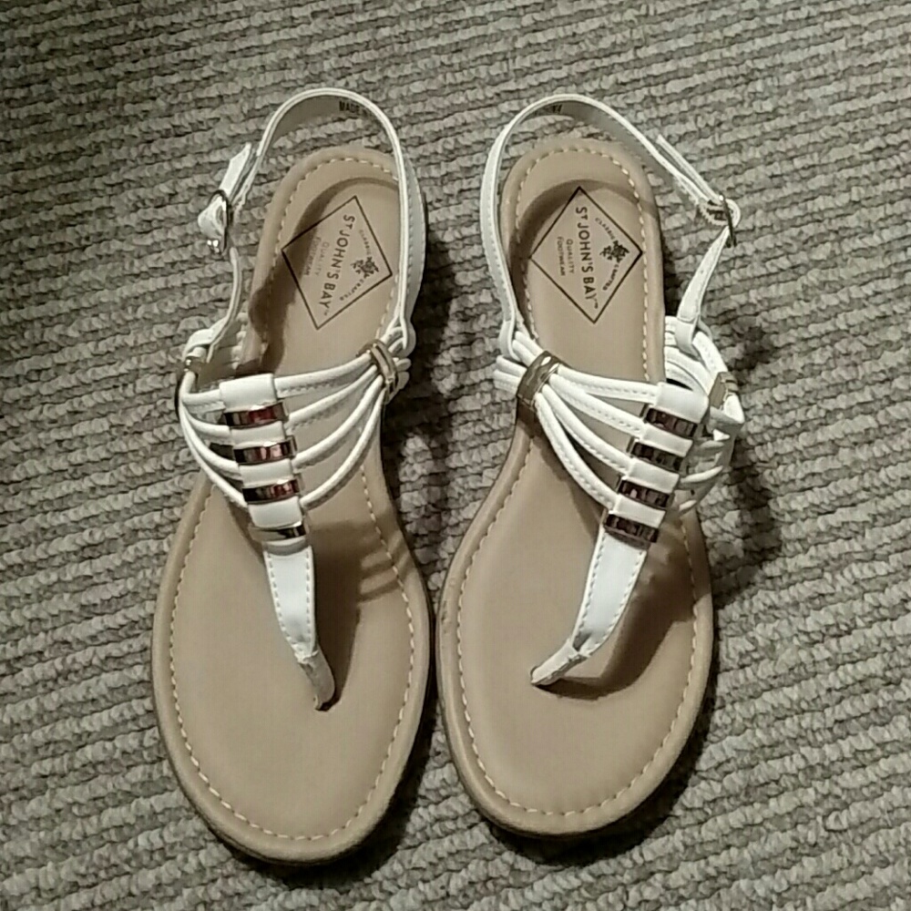 St. John's Bay white sandals